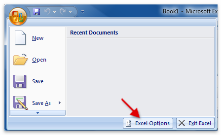 Barcode, Excel 2007