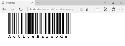 A barcode in a html page