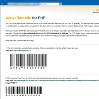 The ActiveBarcode Internet component for ASP.NET, ASP and PHP
