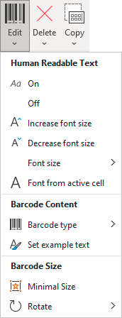 ActiveBarcode Add-In & Microsoft® Excel®