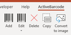 Barcode Add-In for Microsoft® PowerPoint® 365, 2019, 2016, 2013, 2010