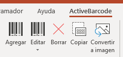 Complemento de código de barras#para Microsoft® PowerPoint® 365, 2024, 2021, 2019, 2016, 2013, 2010 ActiveBarcode: Complemento de código de barras#para Microsoft® PowerPoint® 365, 2024, 2021, 2019, 2016, 2013, 2010