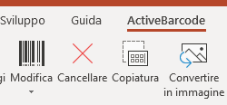 ActiveBarcode: Codice a barre Add-In#per Microsoft® PowerPoint® 365, 2024, 2021, 2019, 2016, 2013, 2010