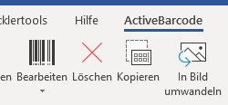 ActiveBarcode: Barcode Add-In#für Microsoft® Word® 365, 2024, 2021, 2019, 2016, 2013, 2010