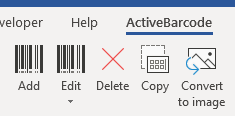 Barcode Add-In for Microsoft® Word® 365, 2021, 2019, 2016, 2013, 2010