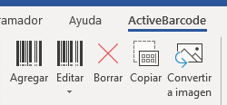 Complemento de código de barras#para Microsoft® Word® 365, 2024, 2021, 2019, 2016, 2013, 2010 ActiveBarcode: Complemento de código de barras#para Microsoft® Word® 365, 2024, 2021, 2019, 2016, 2013, 2010