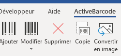 Complément de code-barres#pour Microsoft® Word® 365, 2024, 2021, 2019, 2016, 2013, 2010 ActiveBarcode: Complément de code-barres#pour Microsoft® Word® 365, 2024, 2021, 2019, 2016, 2013, 2010