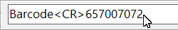 Control code ActiveBarcode: Control code