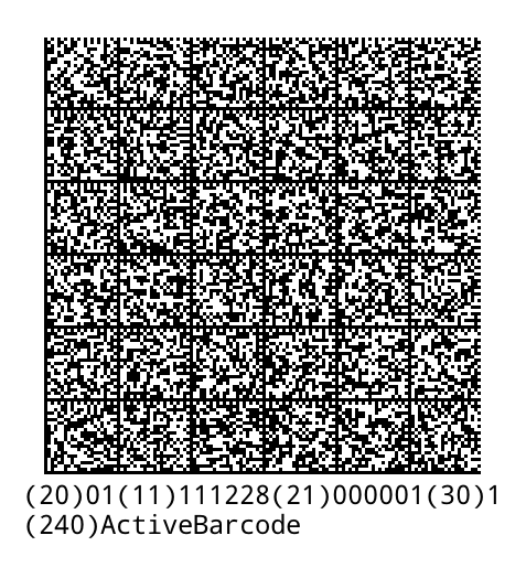 GS1-DataMatrix ActiveBarcode: GS1-DataMatrix
