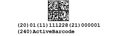 GS1-DataMatrix barcode symbology description &