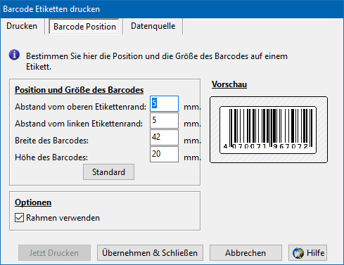 ActiveBarcode: How to print barcode labels