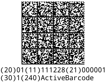 ActiveBarcode: GS1-DataMatrix
