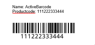 Résultat du publipostage ActiveBarcode: Résultat du publipostage