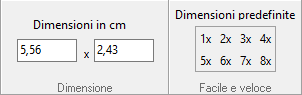 Regolare la dimensione