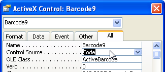 Barcode, Access 2000, XP, 2003