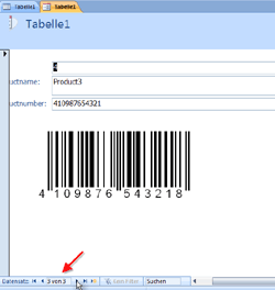 Barcode, Access 2007