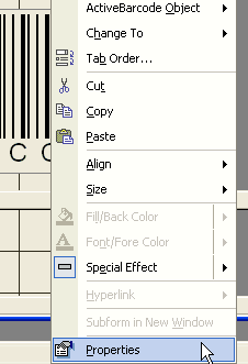 Barcode, Access 2000, XP, 2003