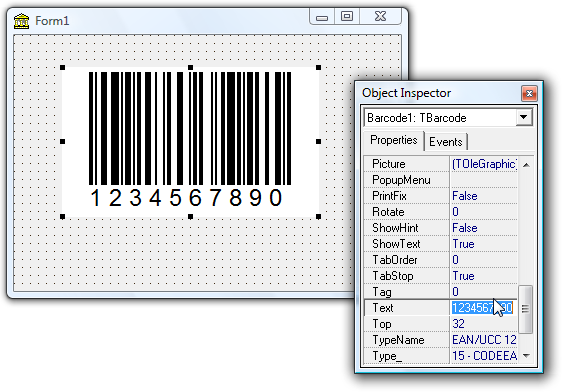 Barcode, Delphi 4-7