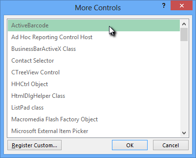 Barcodes In Excel 2016 Excel 2013 And Excel 365 Activebarcode