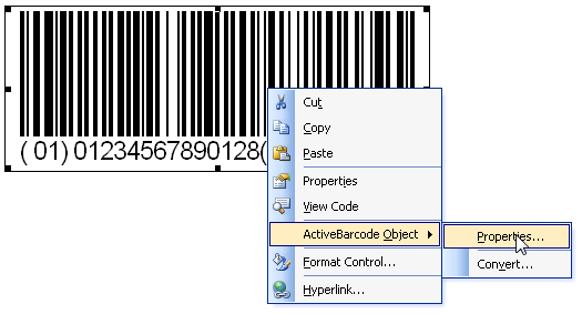 Barcode, Word 97-2003