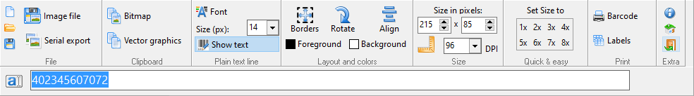 ActiveBarcode: Rad s alatnom trakom