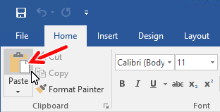 ActiveBarcode: Paste