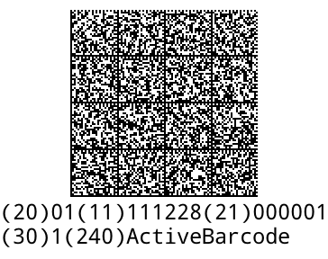ActiveBarcode: GS1-DataMatrix