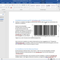 Barcodes in Word
