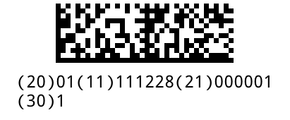 GS1-DataMatrix ActiveBarcode: GS1-DataMatrix
