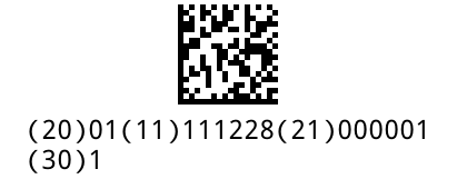 GS1-DataMatrix ActiveBarcode: GS1-DataMatrix