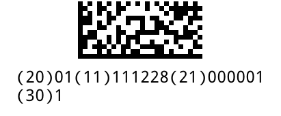 ActiveBarcode: GS1-DataMatrix