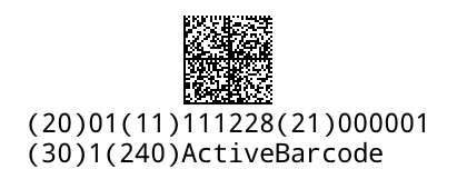 ActiveBarcode: GS1-DataMatrix