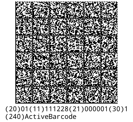 GS1-DataMatrix ActiveBarcode: GS1-DataMatrix