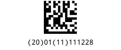 GS1-DataMatrix ActiveBarcode: GS1-DataMatrix