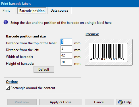 How to print barcode labels